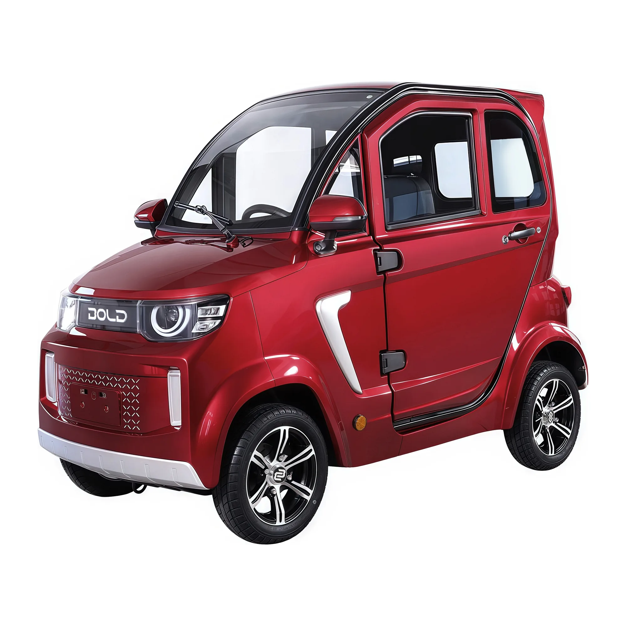 Bold Cura Elektromobil in Rot, schräg von vorne