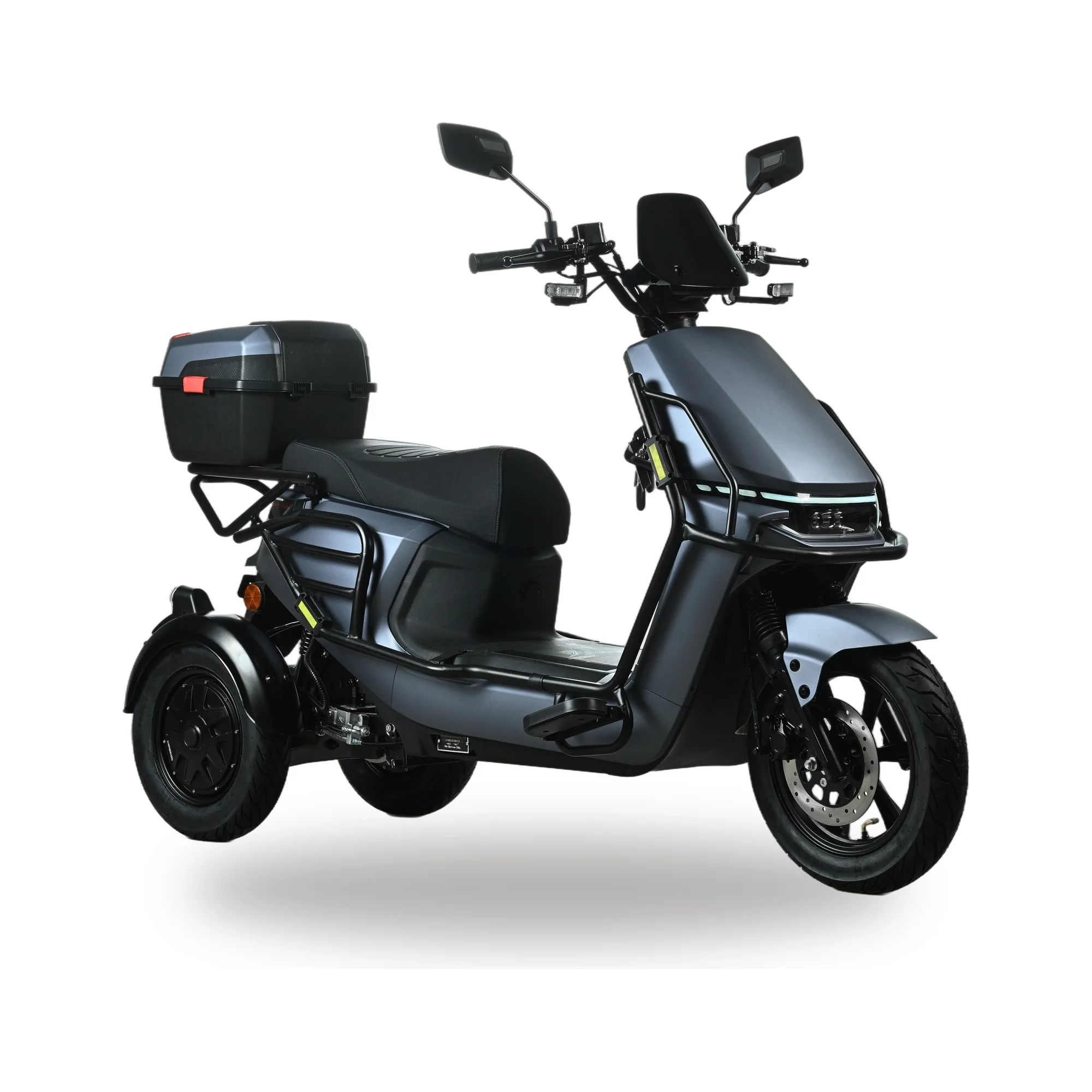 City Go Rebel Elektro-Dreirad in Grau matt mit Topcase